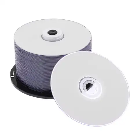 White Blank Discs Pack 120mm Burnable CD-R Recordable Digital Audio for Car Cd Reader Use