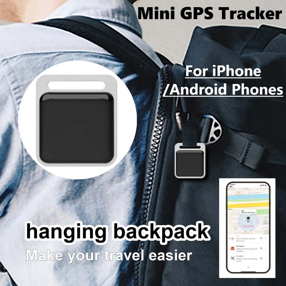 Mini-GPS-Tracker für iPhone/Android-Telefone, Bluetooth, Anti-Verlust-GPS, Mini-Gerät, Haustier, Kinder, Tasche, Geldbörse, Tracking, Smart Finder Locator