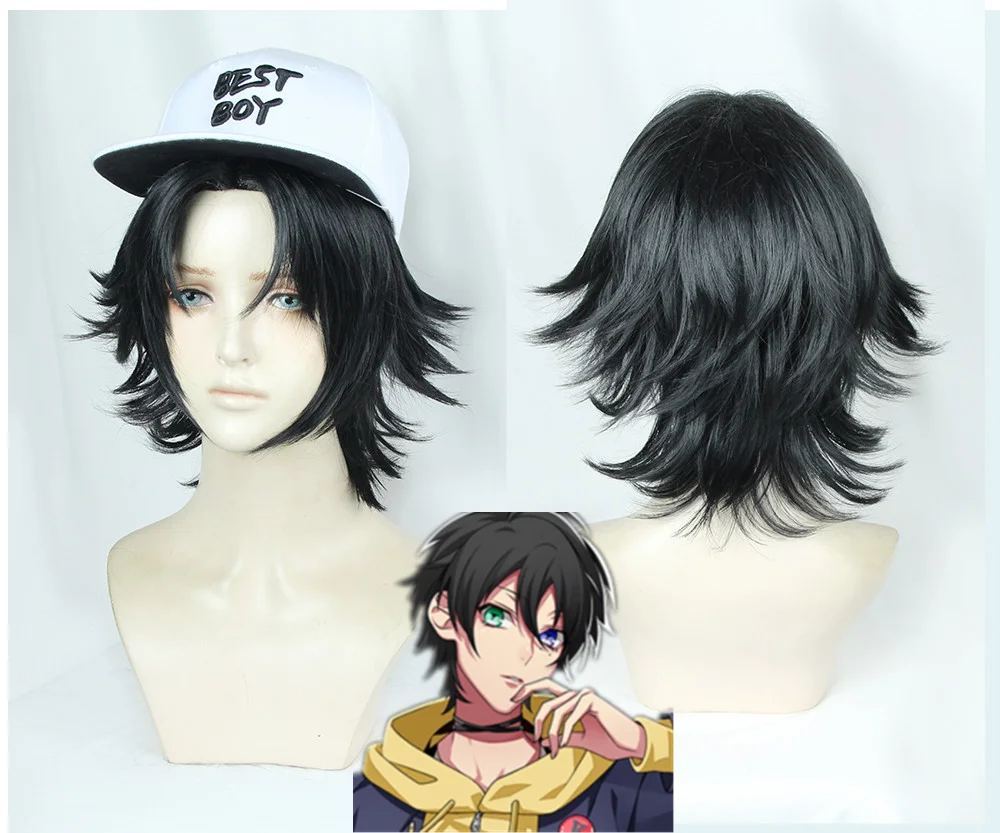 High Quality Anime Division Rap Battle Hypnosis MIC Nirou Jiro Yamada Cosplay Wig Halloween Men Cosplay Costume Props