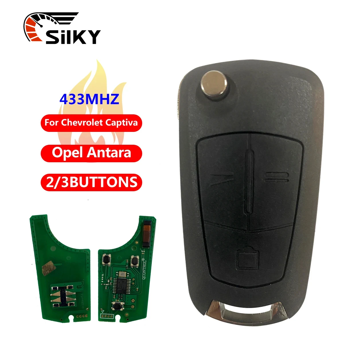 

SilKY Flip Remote Car KeyFor Opel/Vauxhall Astra H 2004-2009 Zafira 433Mhz Vectra C 2002-2008 Signium Corsa