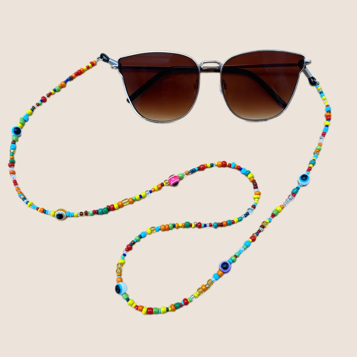 Trendige Perlen-Brillenkette Augendekoration Farbenfrohe Verzierung Modischer Sonnenbrillenriemen Stilvolles Einzigartiges Tägliches Brillen-Accessoire