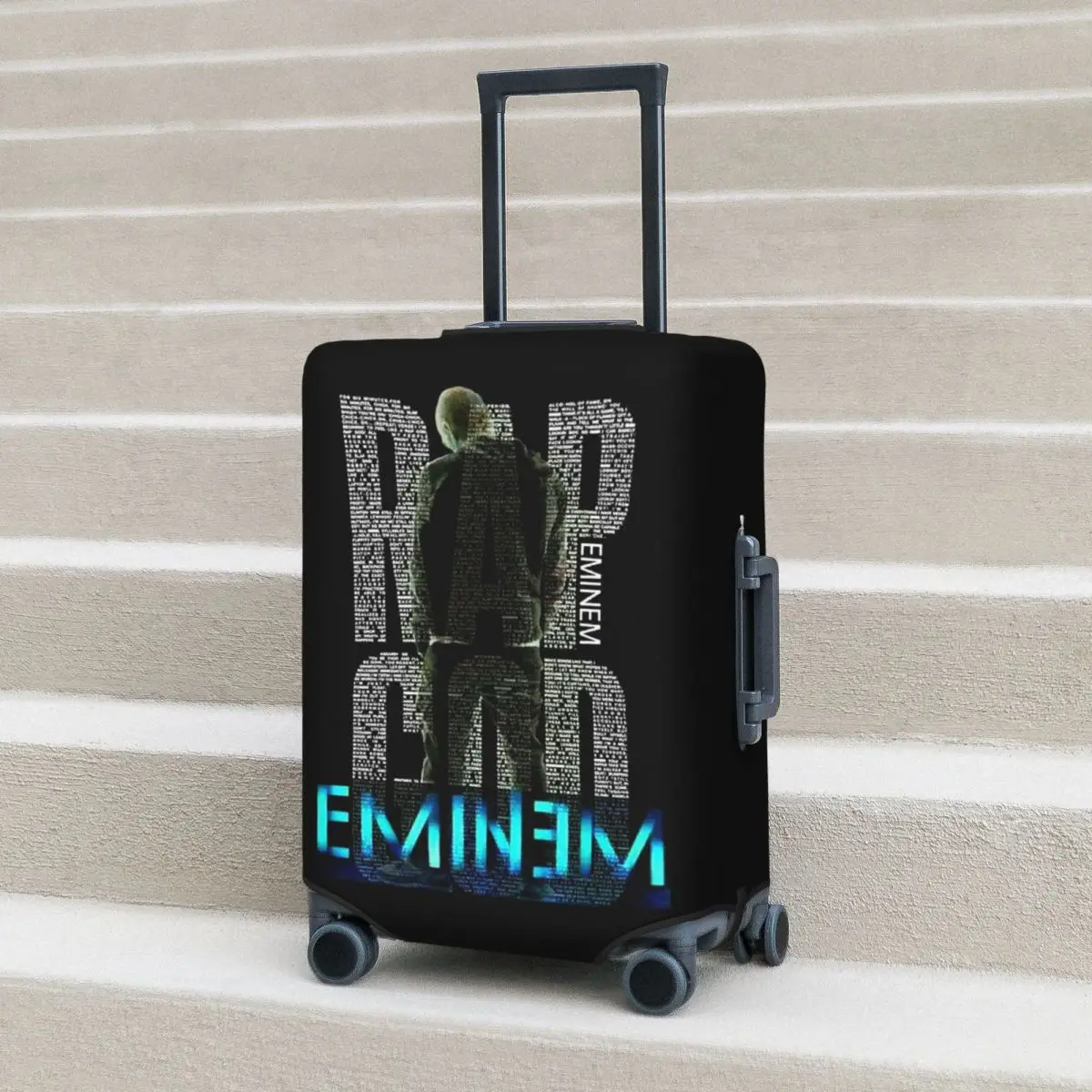 

Rap God Eminem Suitcase Cover Protection Elastic Travel Luggage Protector Covers for 18-32 Inch