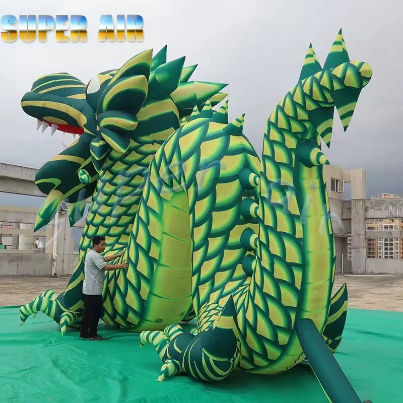 Mitologia cinese Drago gonfiabile enorme lungo 6 m per la festa di eventi all'aperto di Capodanno di Chinatown