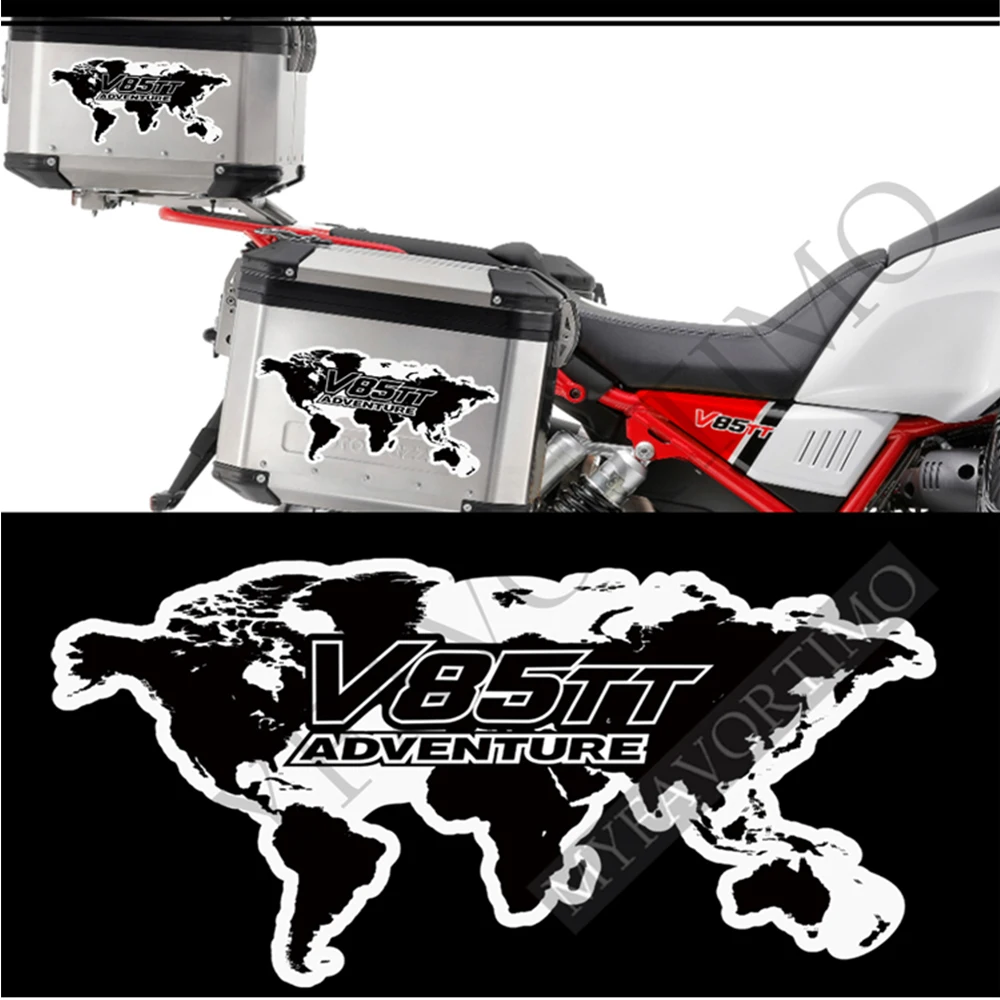 Motorcycle For Moto Guzzi V85TT V 85 TT Trunk Luggage PVC Stickers Emblem Logo Cases Anti-scratch decorative protection Decal