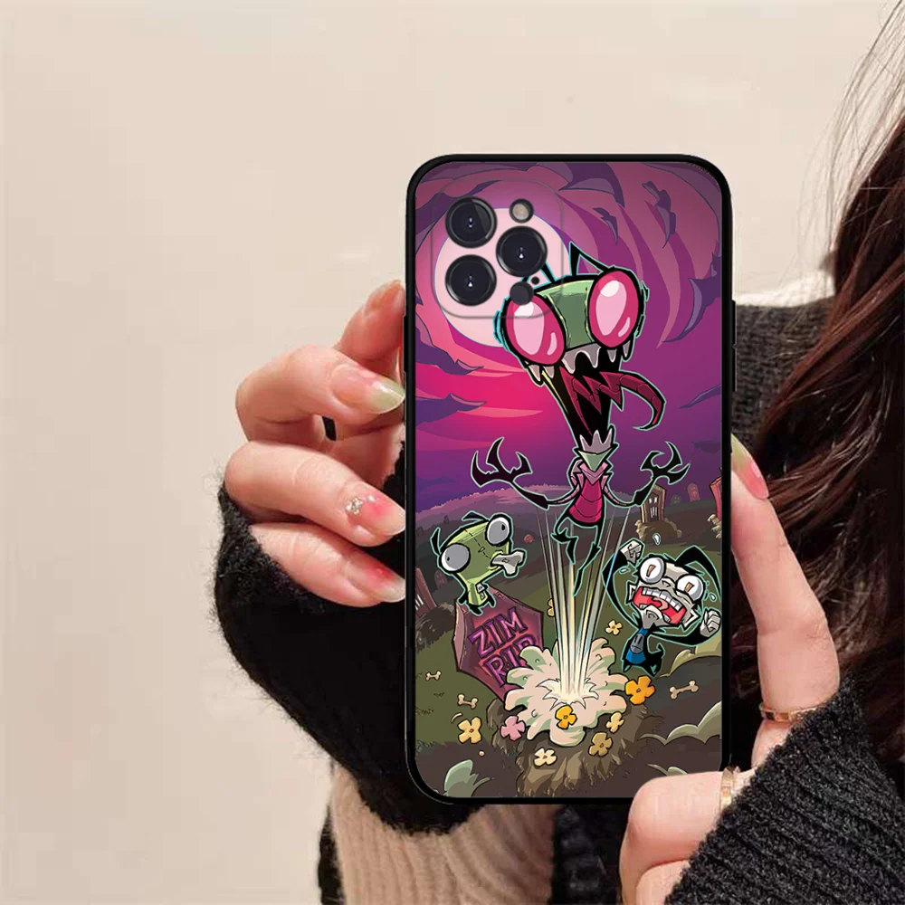 I-Invader Z-Zim Phone Case Silicone Soft For Iphone 15 14 13 12 11 Pro Mini XS MAX 8 7 6 Plus X XS XR Cover