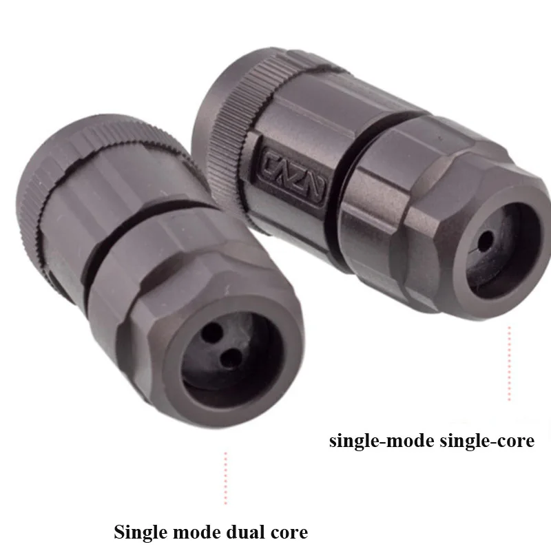 مقاوم للماء LC SC مقبس قابس الألياف البصرية ، وضع واحد ، قلب واحد ، موصل ثنائي النواة ، كابل خارجي ، IP67 ، FDDI
