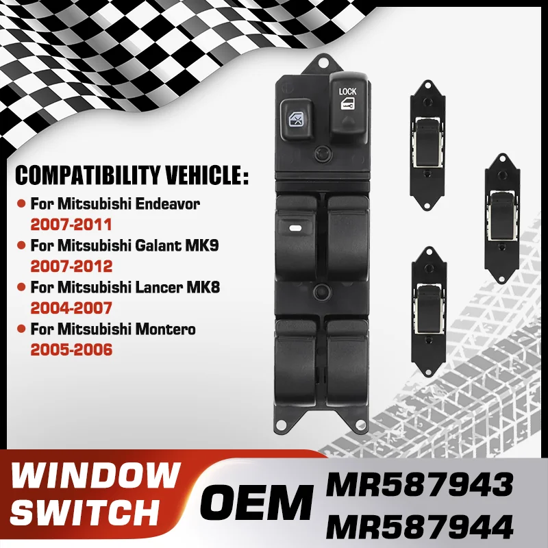 

Power Window Door Lock Switch For Mitsubishi Endeavor Mitsubishi Galant Mitsubishi Lancer Mitsubishi Montero Mitsubishi Cedia
