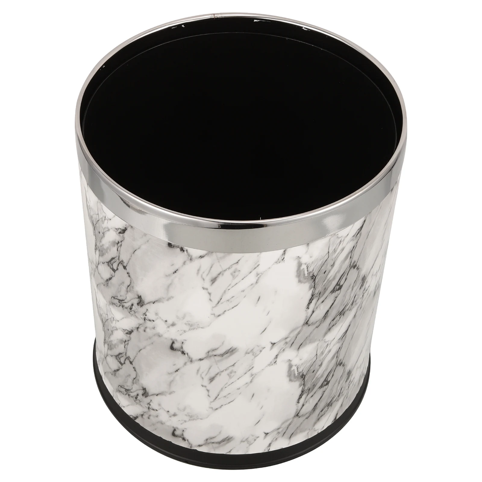

Simulated Marble Trash Can 225x260mm Double Layer Plastic PU Home Kitchen Bathroom Bedroom Living Room Waste Bin Garbage