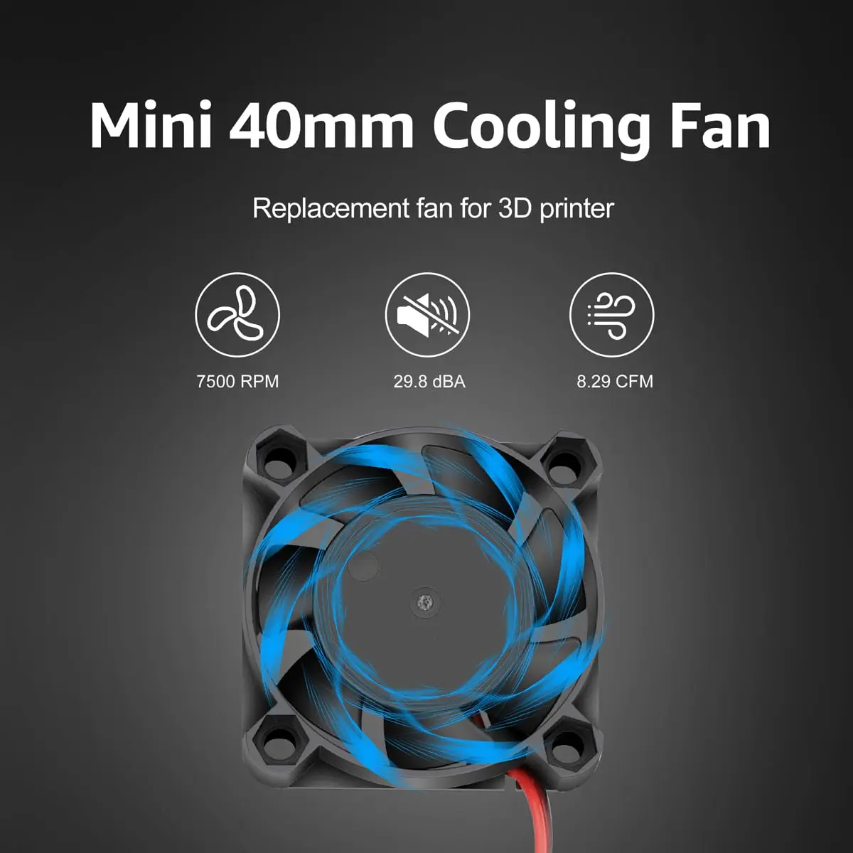 1-5 Stück Creality 4010 Axiallüfter DC 24V Extruder Hot-End-Lüfter 40x40x10mm Kühllüfter für Ender 3/Ender 5 Serie 3D-Drucker-Lüfter – Detail 2