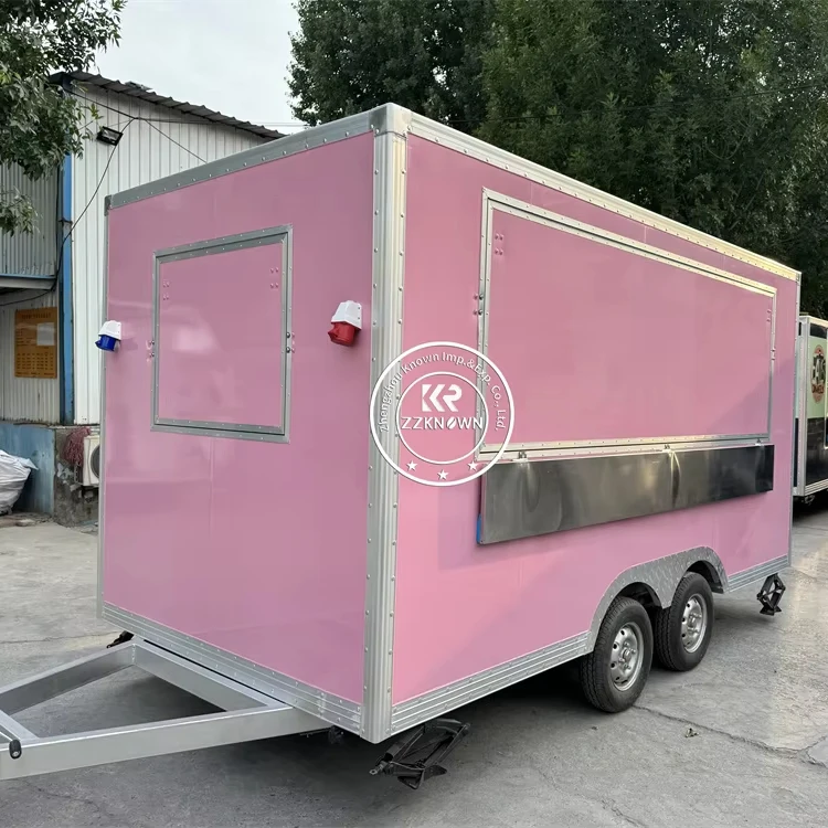 Outdoor Catering Food Trailer Mobile Restaurant Fully Equipments Snack Cart Coffee Shop Food Truck Trailer