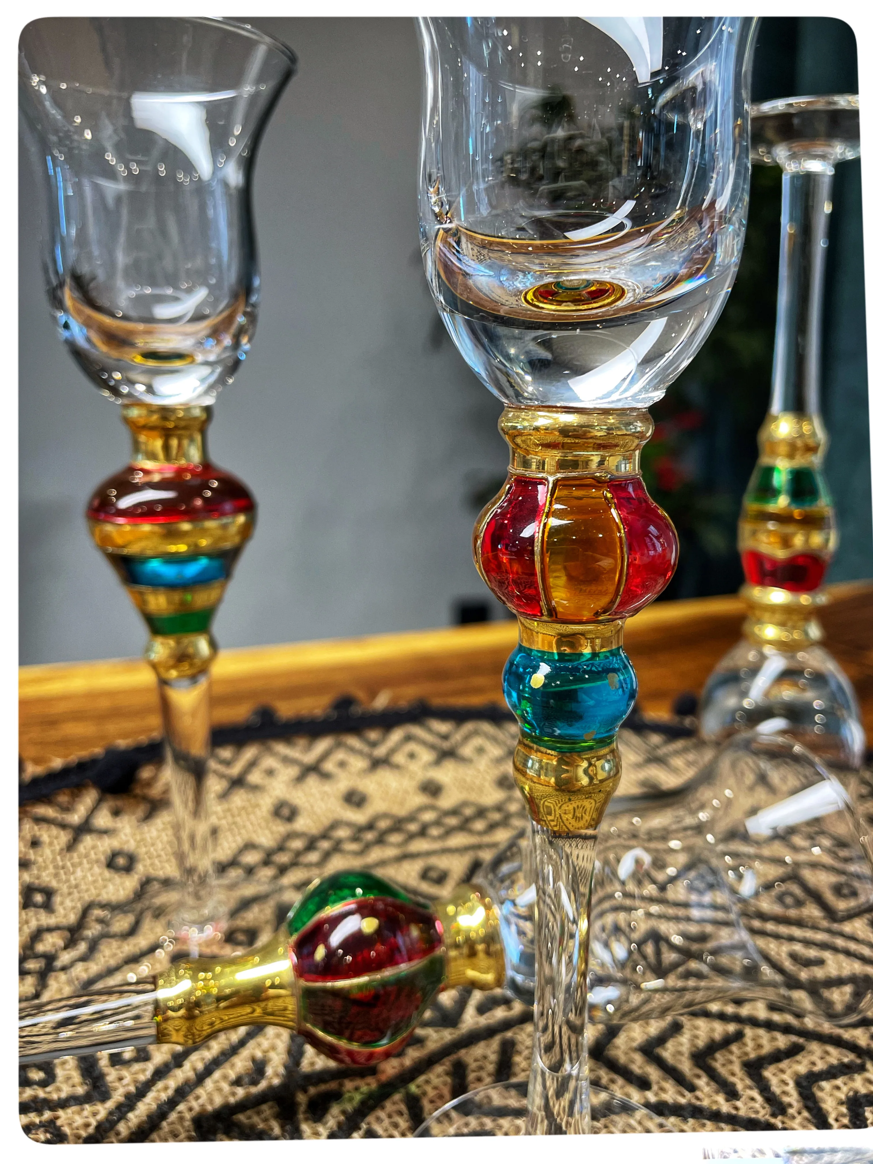 Europe Heavy Industry Handmade Hand-blown Spirits Glass Liquor Cup Candlestick Wax Table In The Middle Ages Home Decoration