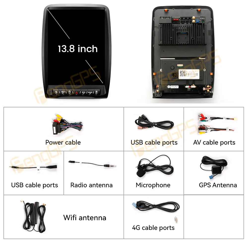 Qualcomm Vertical Style For Dodge Durango 2014-2016 Android13 Multimedia Video Player Radio GPS 4G Navigation Carplay AUTO BT 4G