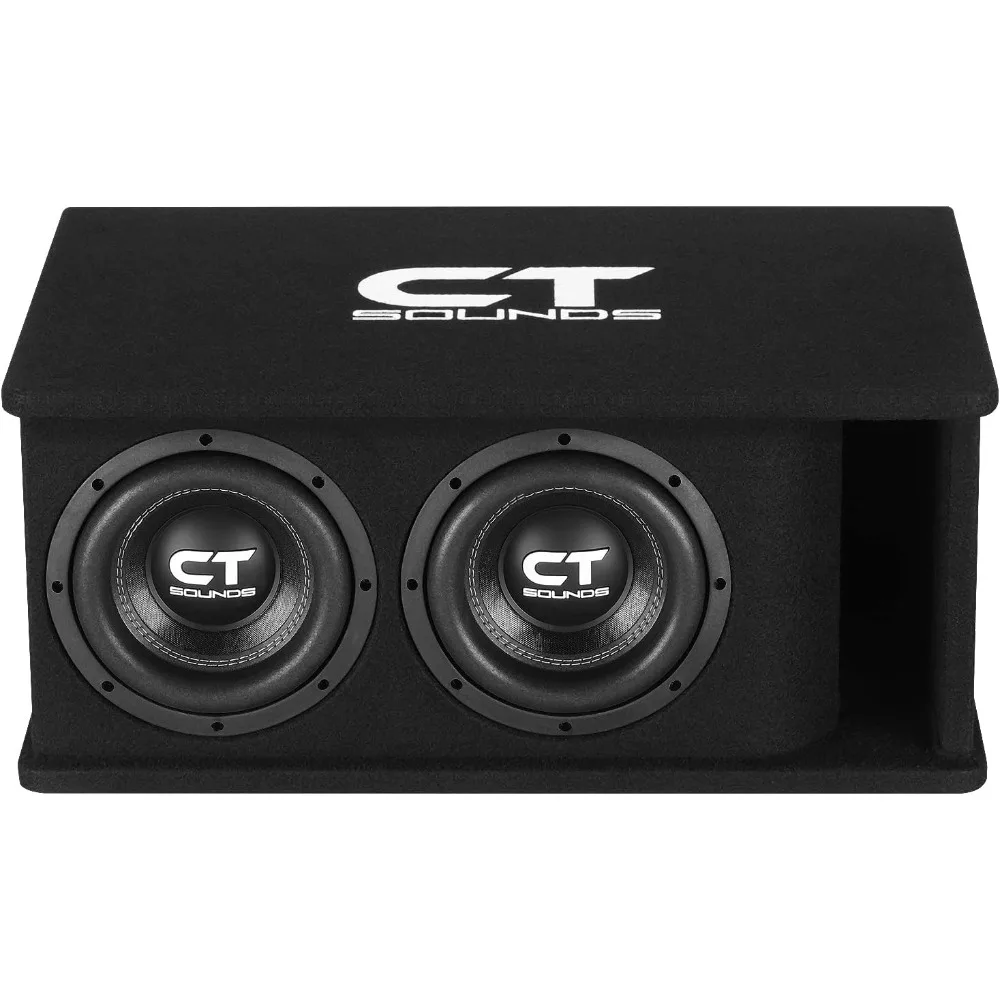 Dual 1600W Loaded Tropo Series Ported Car Subwoofer Box - TROPO-2X8D4