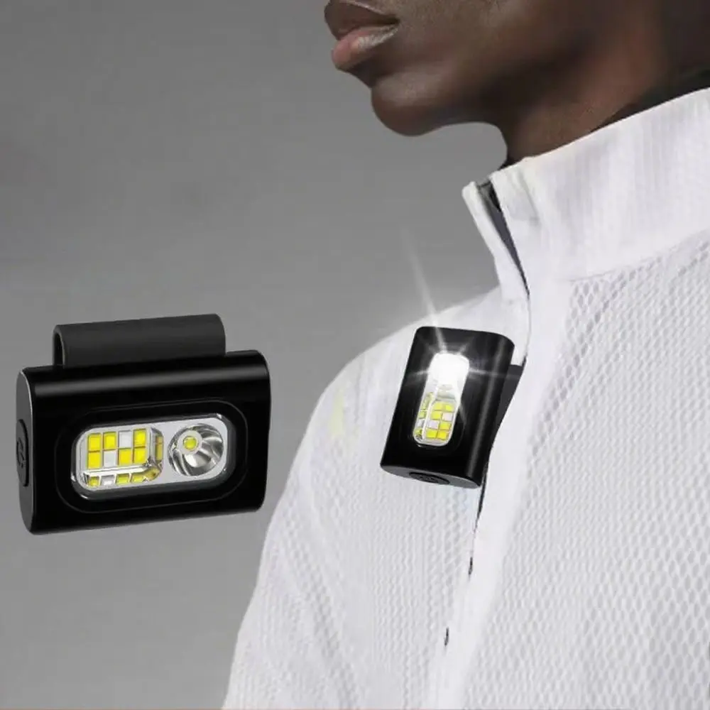 

USB Rechargeable COB LED Headlight Strong Magnetic Clip High Visibility LED Running Light Waterproof Ultra-Long Duration