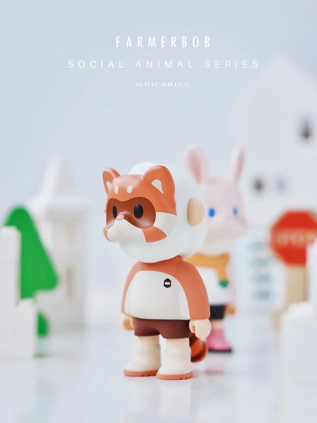 FARMER BOB Social Animal Series Blind Box The FARMER BOB Action Anime Figure Mystery Box Cute Animals Figurine Guess Bags Toys