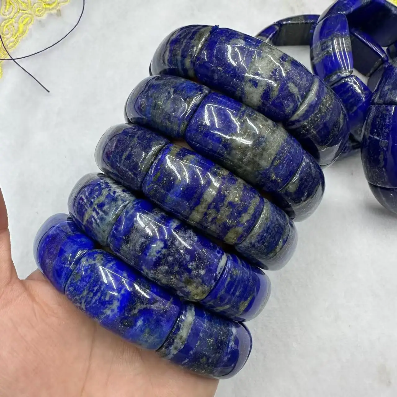 Special Quality Lapis Lazuli Stone Beads Bracelet Natural Gemstone Jewelry Bangle for Men for Women for Gift Wholesale !