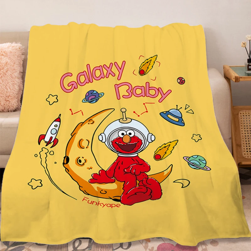 

Anime Blanket A-Sesame Streets Sofa Winter Microfiber Bedding King Size Blanket Fluffy Soft Blanket Warm Knee Bed Fleece Camping