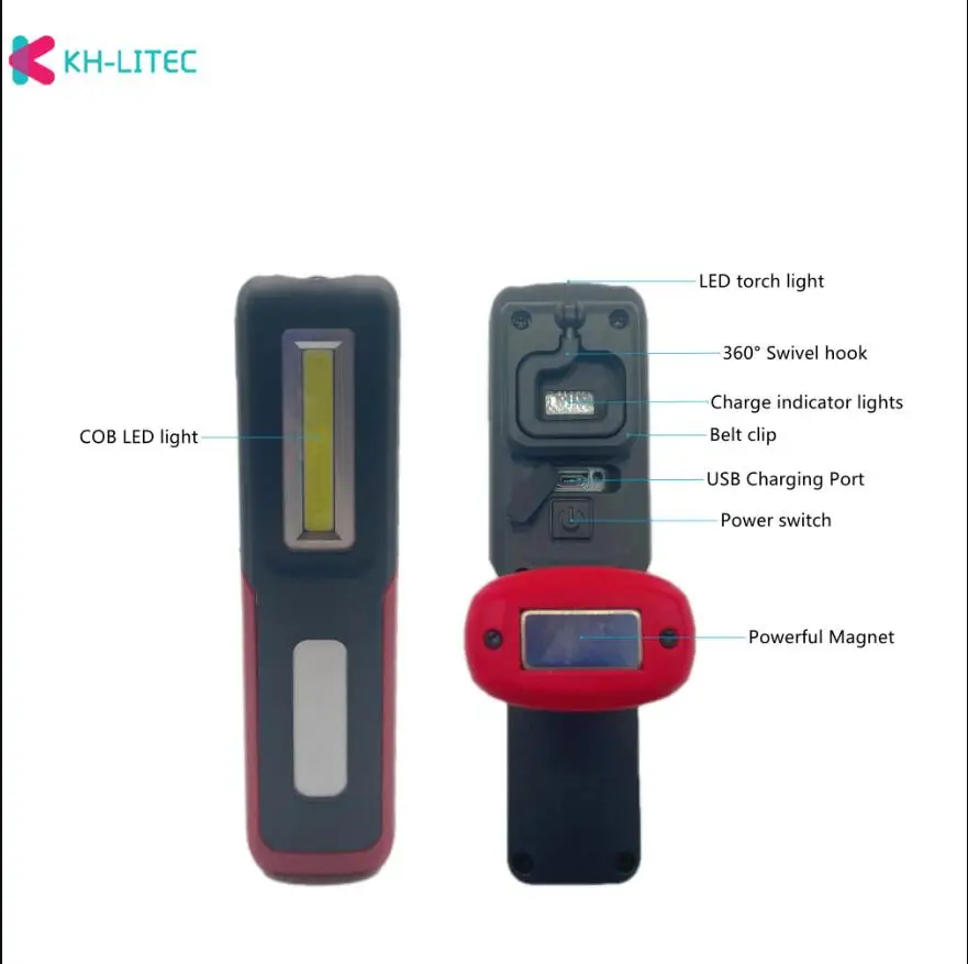 Linterna LED COB + XPE de 3W para exteriores, lámpara práctica portátil recargable, luz magnética para trabajo y Camping, ahorro de energía