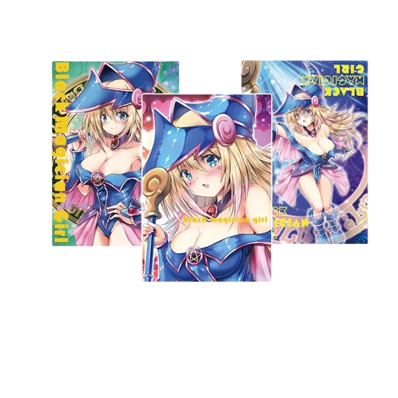 DIY Yu-Gi-Oh! DDM Dark Magician Girl Four Types of Flashes  Anime Peripheral Game Collection Card Holiday Gift