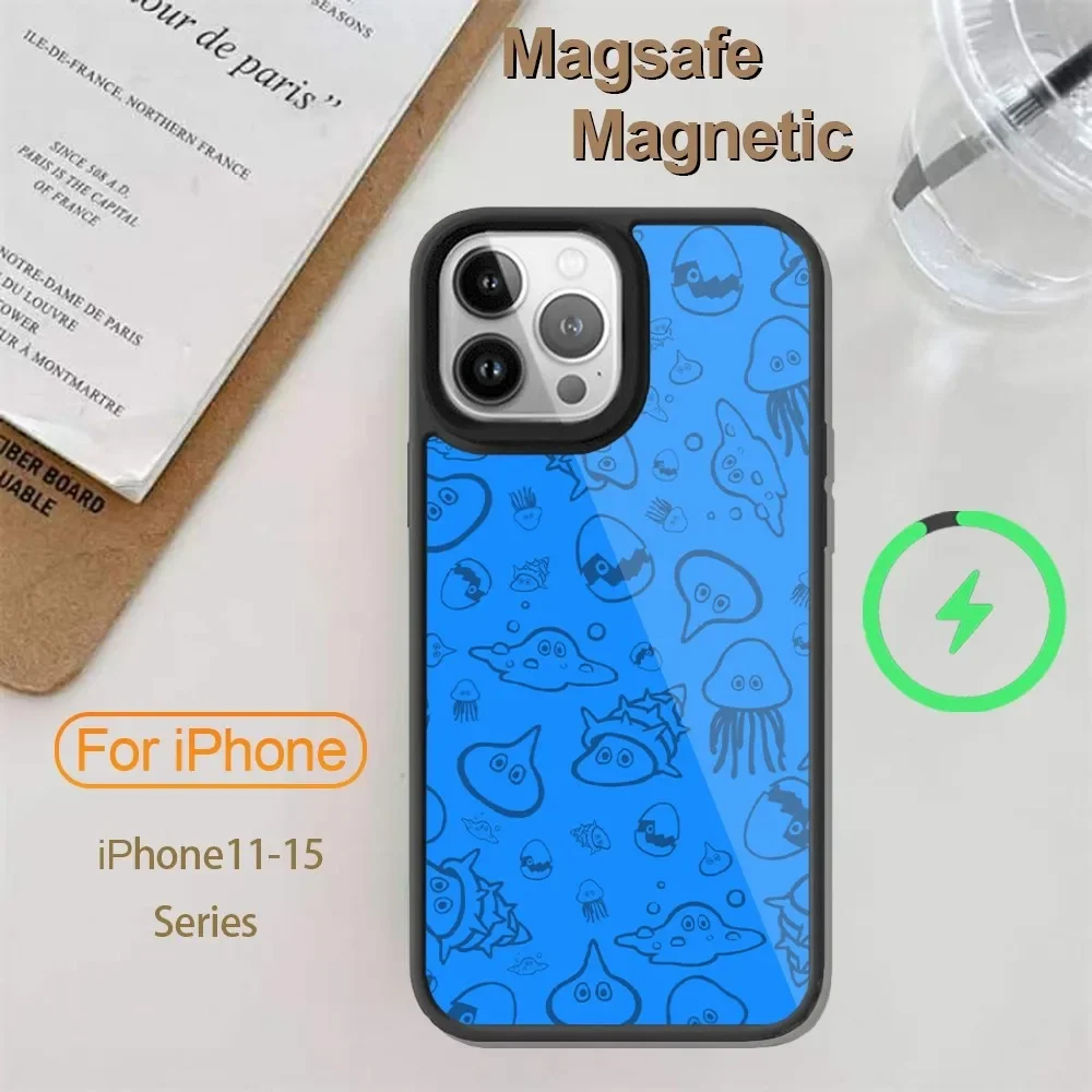 Dragon Quest Slime Game Phone Case For iPhone 14 13 12 11 15 Pro Max Plus Mini Magsafe Wireless Charge Cover