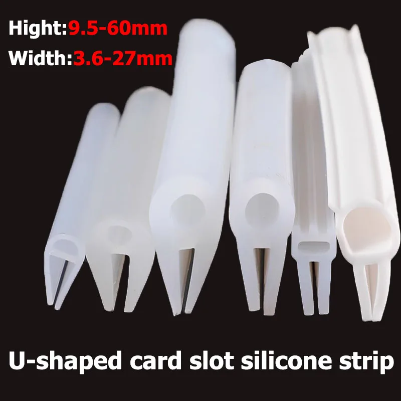 1/5Meter Silicone Sealing Strip U Type With Top Bubble Rubber Edge Strip U Section Anti Oil Seal Edge