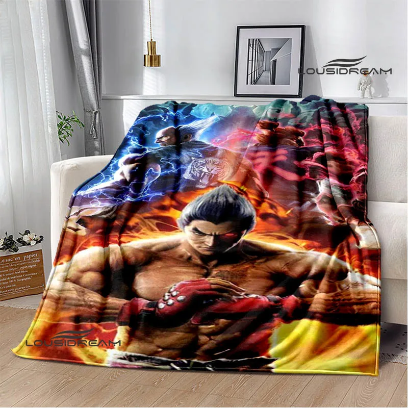 Gioco 3D tekken8 coperte stampate coperta da picnic coperte calde flanella morbida coperta accogliente coperta da viaggio per la casa regalo di