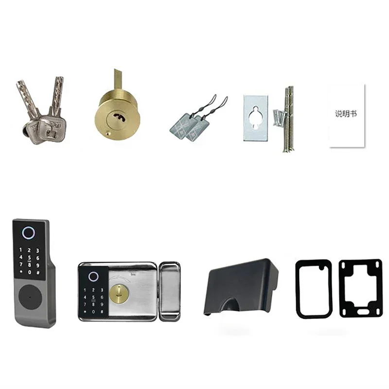 IP66 Waterproof Outdoor Smart Lock Tuya Wifi TTLock Double Side Fingerprint Digital Password IC Card Keyless Electric Door Lock