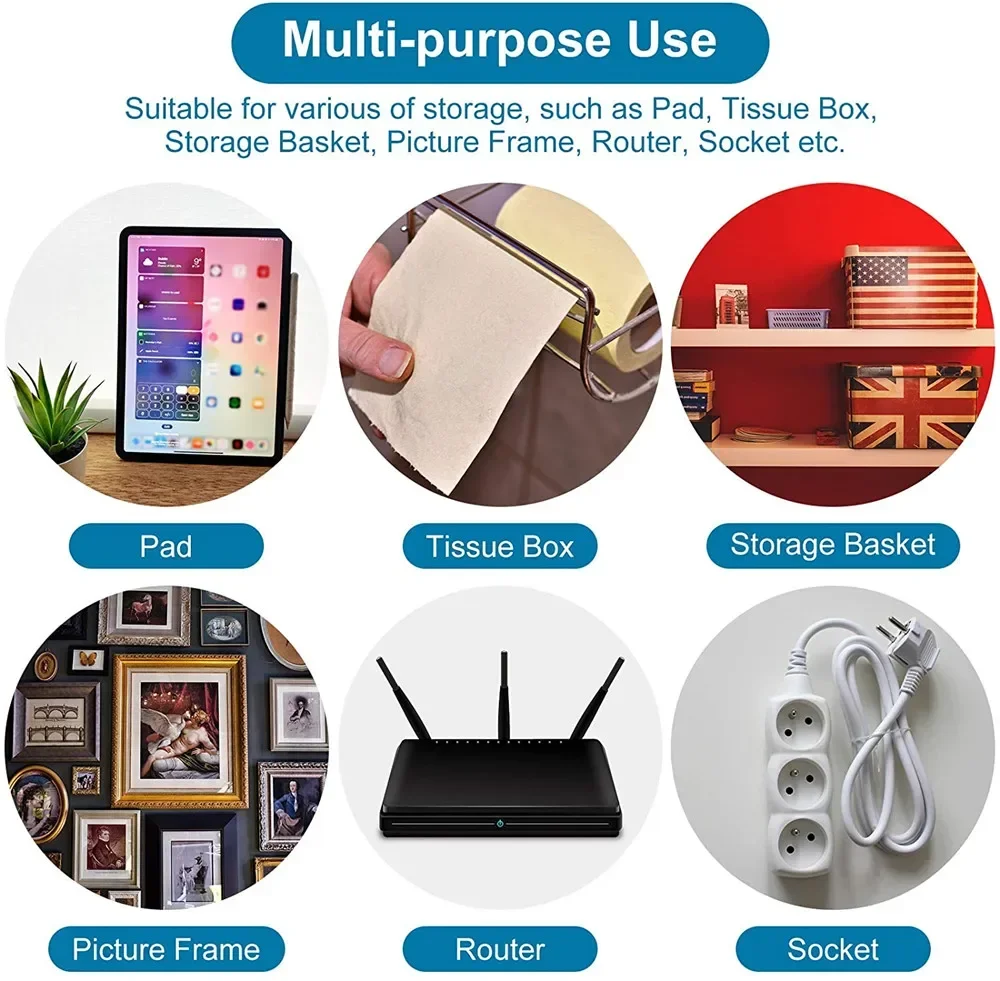 Double-Sided Adhesive Wall Hook on Hangers Stickers Hooks Wall Mount Self Adhesive Hook in the Bathroom For Kitchen Organizer