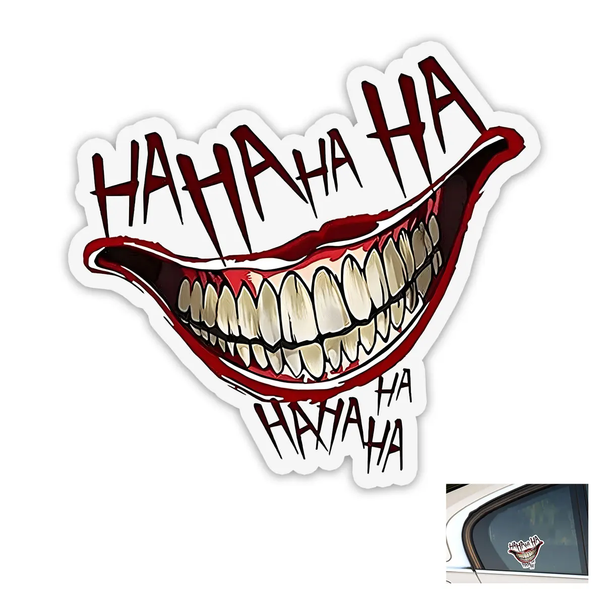 5/10/20pcs Clown Mouth HAHAHA Car Sticker Motorbike Body Sticker Waterproof Funny Big Mouth Sticker Auto Styling Decoration