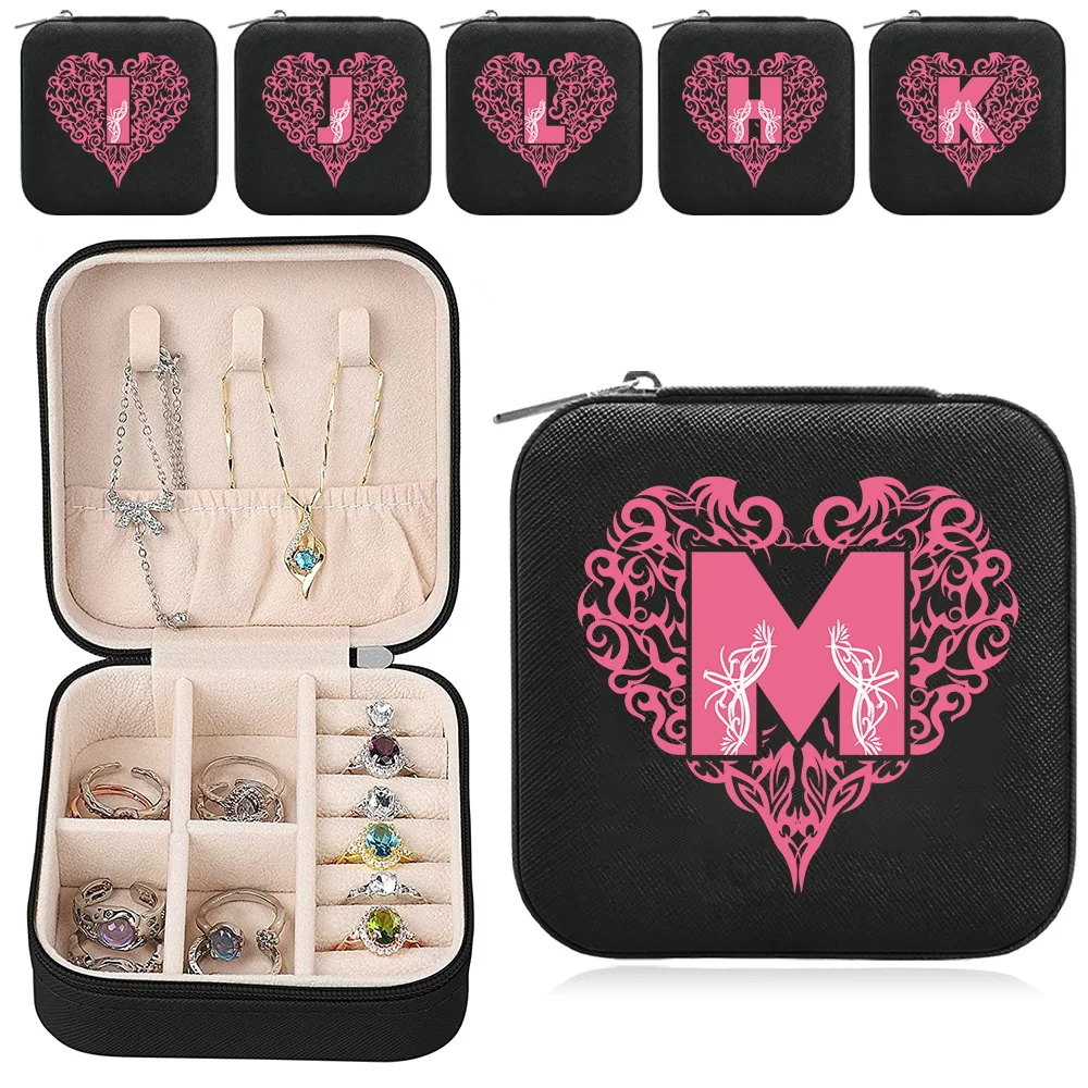 New Jewelry Storage Box New High-end Earrings Necklace Boxs Exquisite Women's Jewelry Display Love Letter Series Cosmetic Pouch