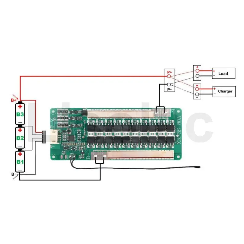 Balanced BMS 3S 12V Protection Board 11.1V 18650 21700 Li-ion Lithium Battery 20A 25A 40A 50A Charge Discharge Plates with NTC