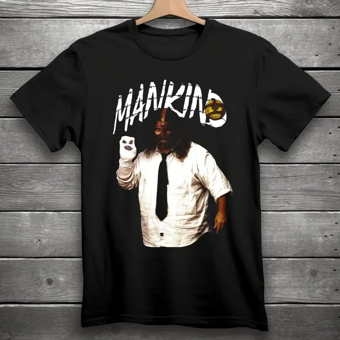 Mankind Wrestling T-Shirt Black  WWE