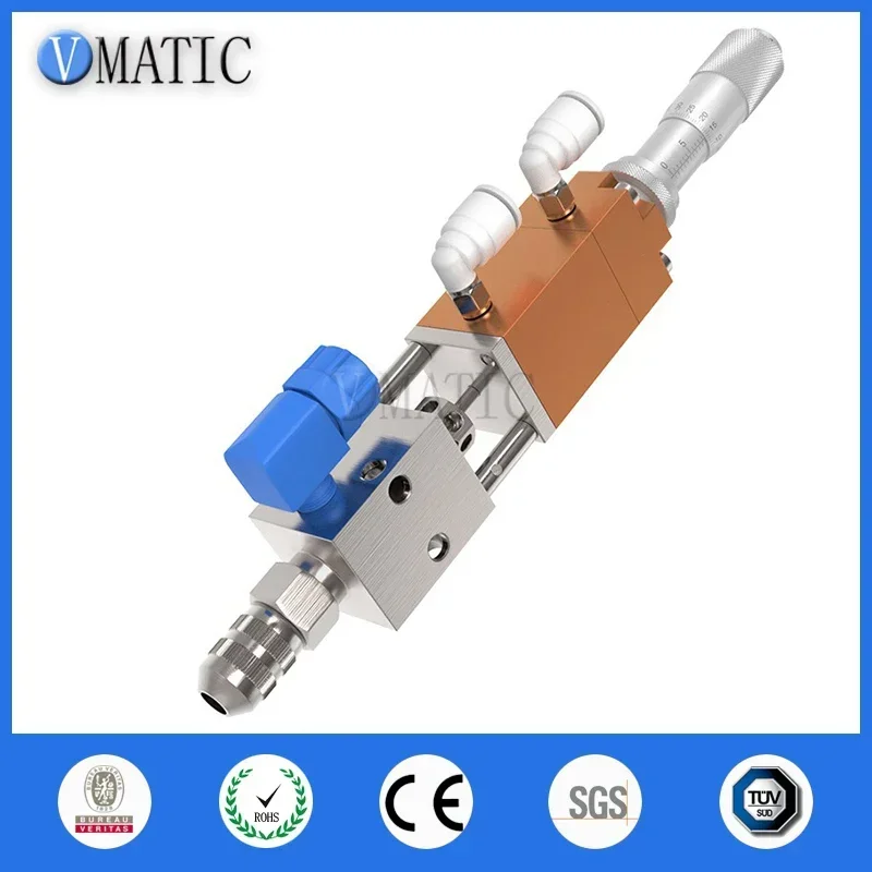 Free Shipping Pneumatic Double Acting Needle-Off (Tip-Seal) Dispensing Valve With Micrometer Tuner Glue Dispense Nozzle Valve