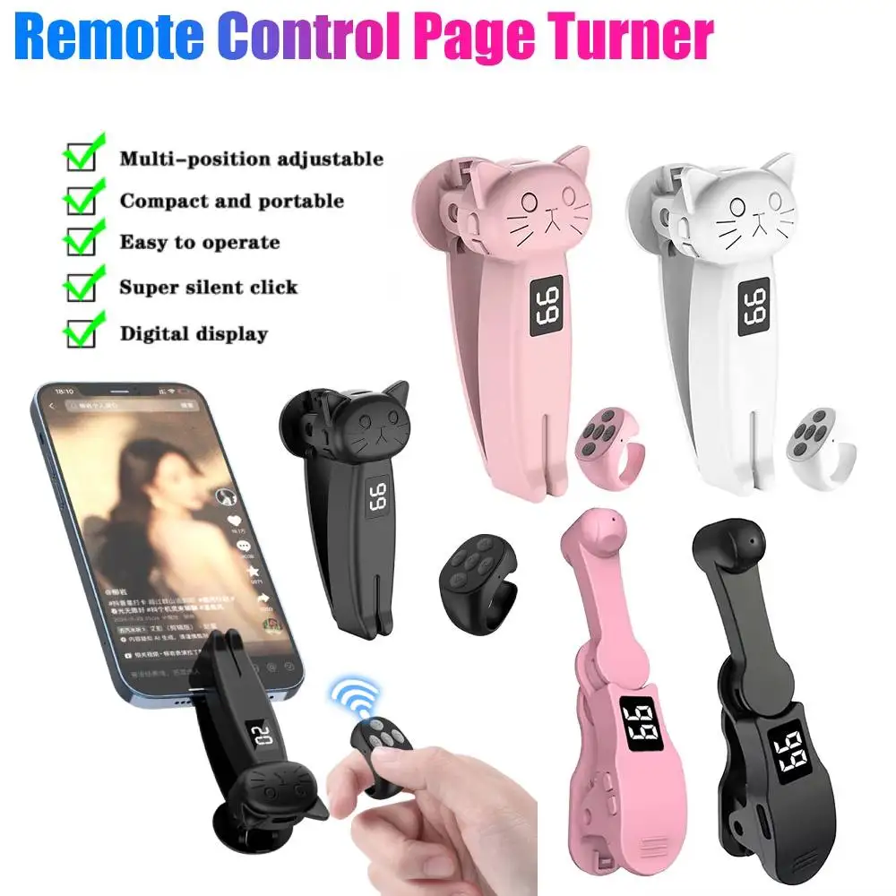 Automatic Screen Clicker Electric Auto Page Turner for Kindle Paperwhite BT5.3 Remote Control Camera Finger Clicking Device