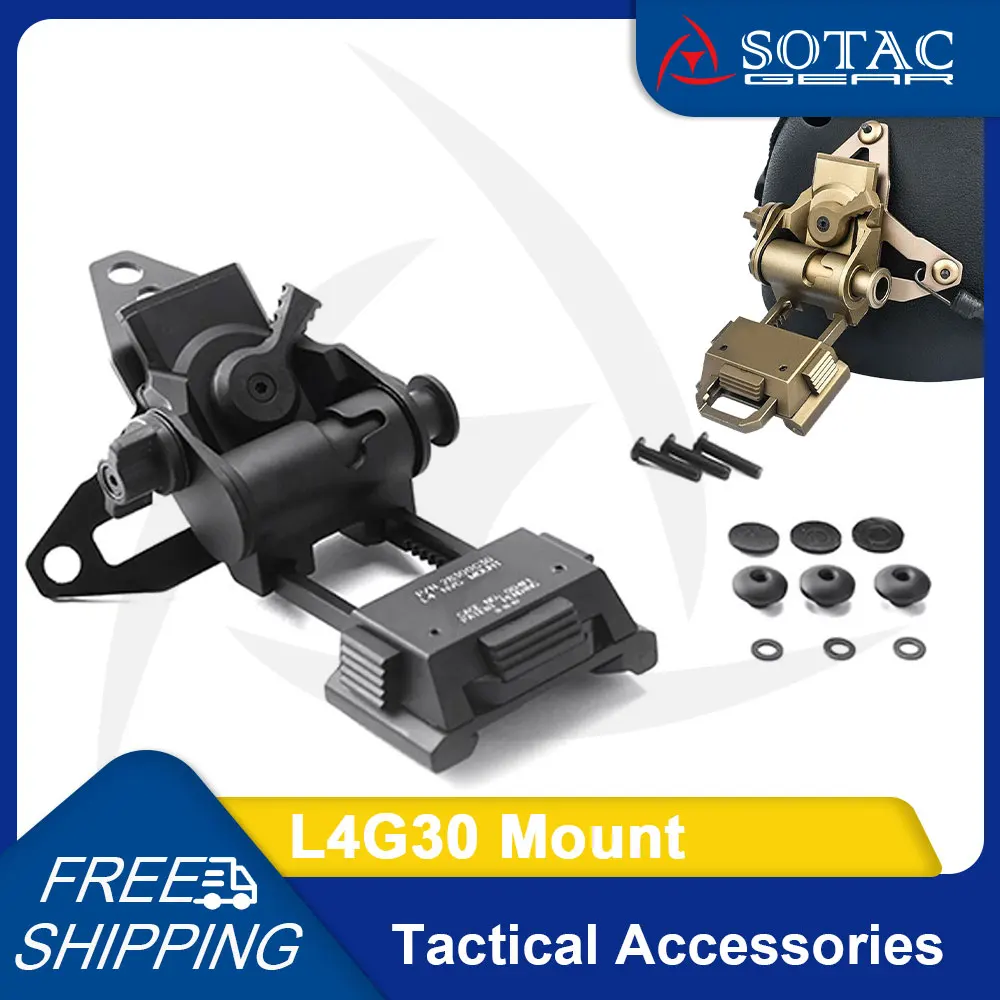 SOTAC Hunting L4G30 NVG Helmet Mount with Shroud Tactical Outdoor Night Vision L4 G30 Mount With Original Markings