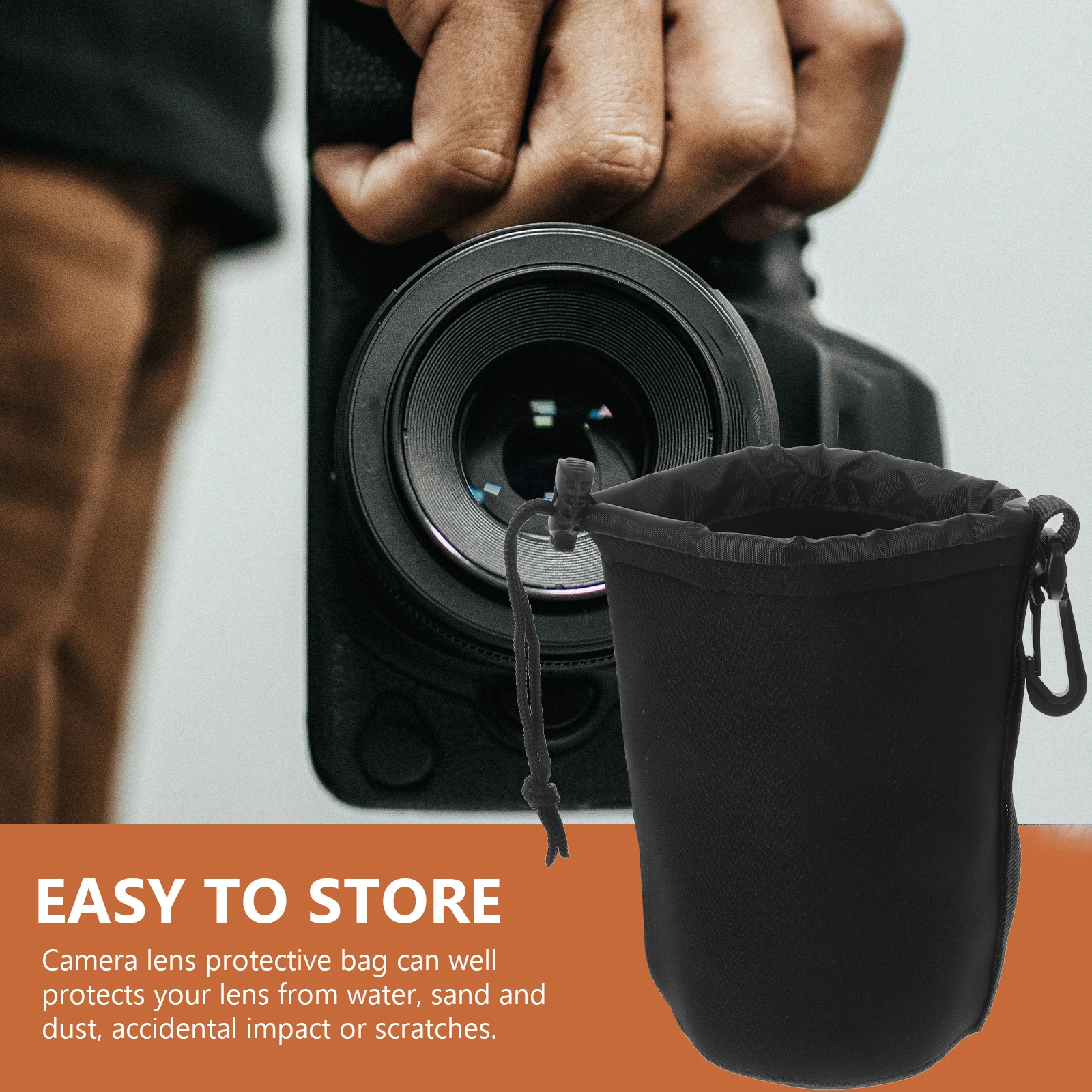 

Anti-collision Lens Protection Bag Camera Lens Case Shockproof Pouch Storage Travel XL Size Waterproof Breathable Diving Cloth