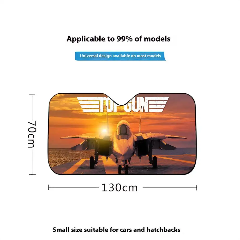 أعلى بندقية سيارة ظلة الزجاج الأمامي مضحك الشمس الظل طوي الأشعة فوق البنفسجية الشمس قناع حامي ظلة للنافذة الأمامية #4