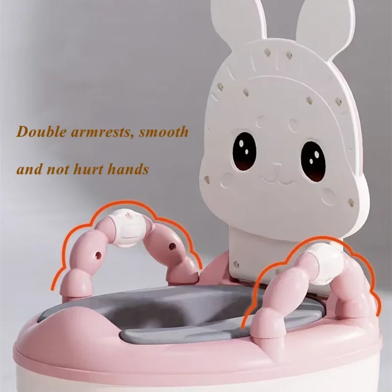 Children's Pot Cartoon Rabbit Design Potty Chair Portable Baby Toilet Training Seat Child Perfect Gift for Boys and Girls Cute