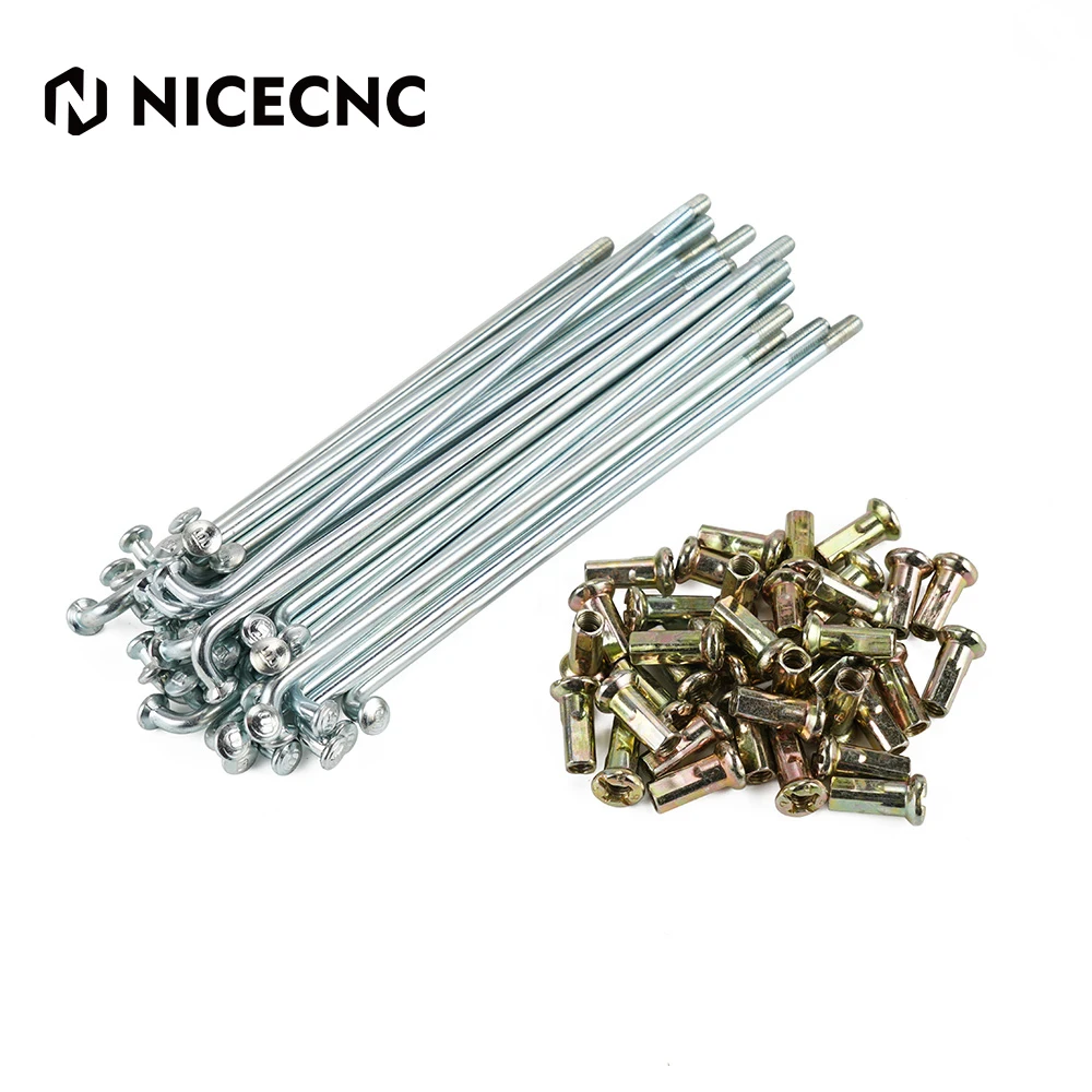 

NICECNC 36PCS Rear Wheel Spoke Nipple Set 16" For Yamaha TTR125 2000-2003 TTR125E 2003-2009 TTR125L TTR125LE RT100 DT100 MX100