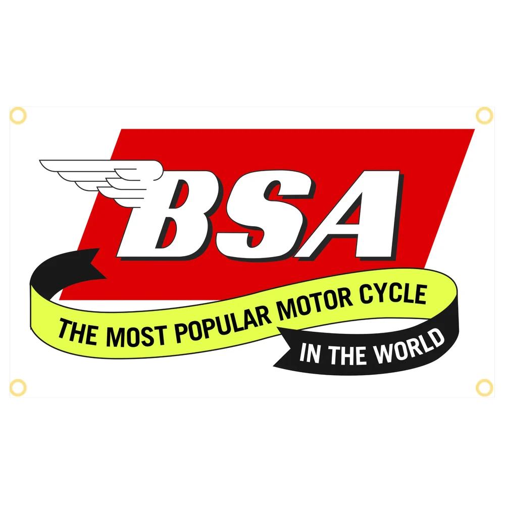 3x5 Ft BSAs  Flag Polyester Digital Printed moto Banner For Decoration