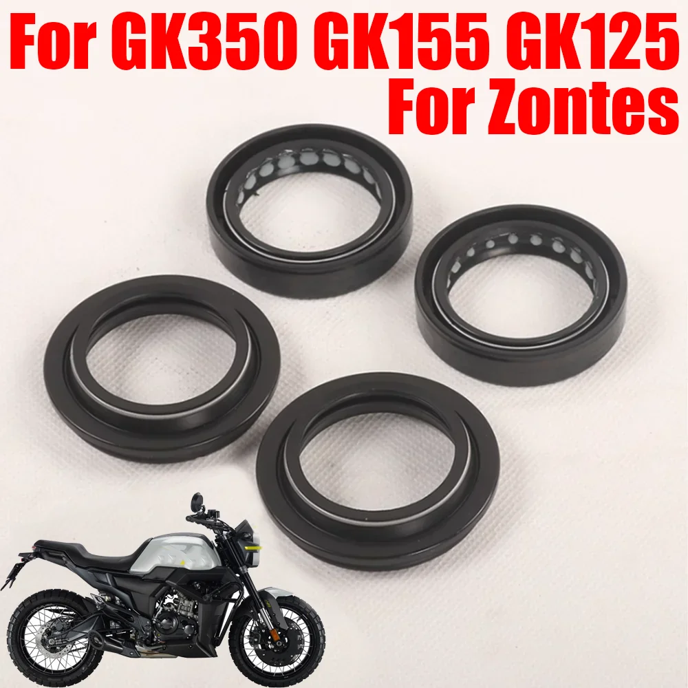 For Zontes GK350 GK155 GK125 GK 350 155 125 ZT155 ZT350-GK Accessories Front Fork Dust Cover Oil Seal Shock Absorber Oil Seals