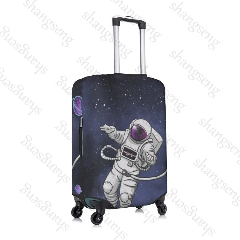 حقيبة واقية لحقيبة السفر من كارتون رائد الفضاء المرصعة بالنجوم، غطاء حقيبة حماية مرنة، غطاء أمتعة قابل للغسل، 18-32 بوصة #2