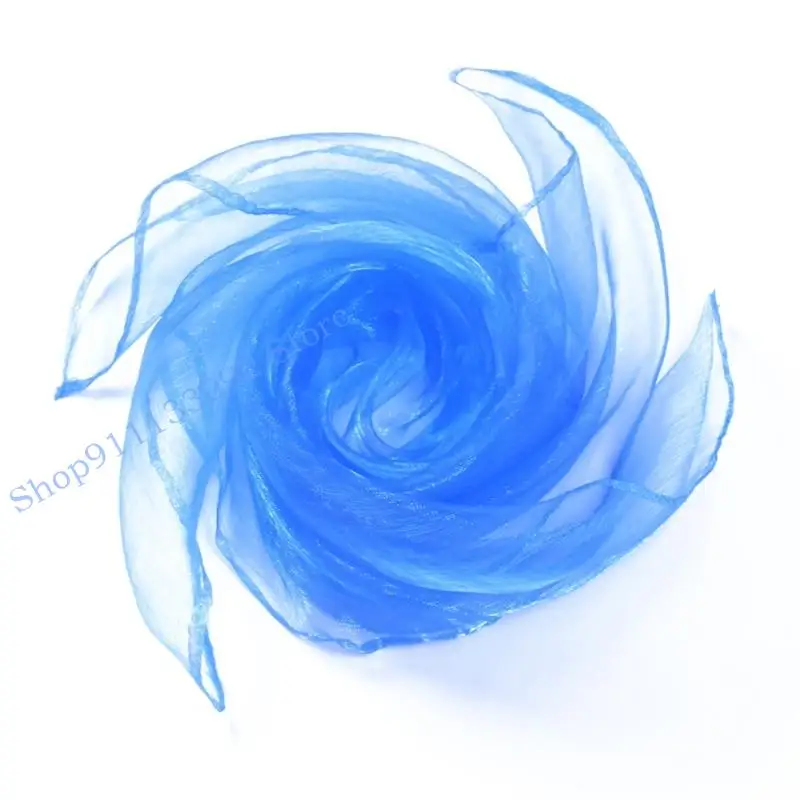 H9ED 10 قطعة وشاح شيفون شفاف لروتينات الرقص نسيج ناعم متجدد الهواء حركة الرقص الدعائم النسيج العملي القابل للغسل #5