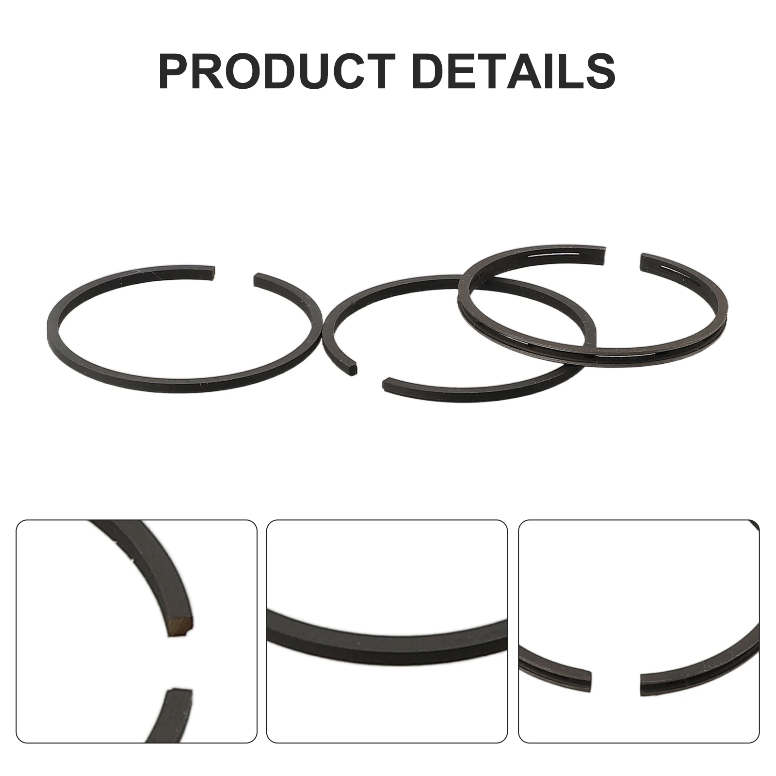 3pcs/set Air Compressor Piston Ring Replacement Air Pumps Pneumatic Parts For 42 47 48 51 52 65 90 95 100mm Cylinder Hardware