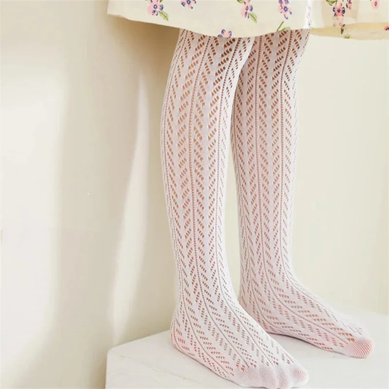 2-10Years Tights For Girls Cotton Mesh Thin Children's Pantyhose Fashion Comfortable Baby Girl Tights Kids Stockings Summer 2024