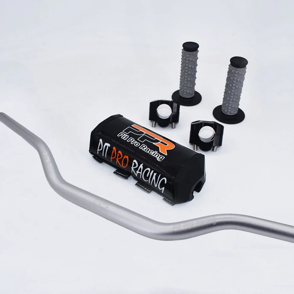 Handlebar PPR Pit Pro Racing Bar 1-1/8" Handle bar Pads Grips  Dirt Pit Bike Motorcycle CNC 28.5mm Adapter image 5