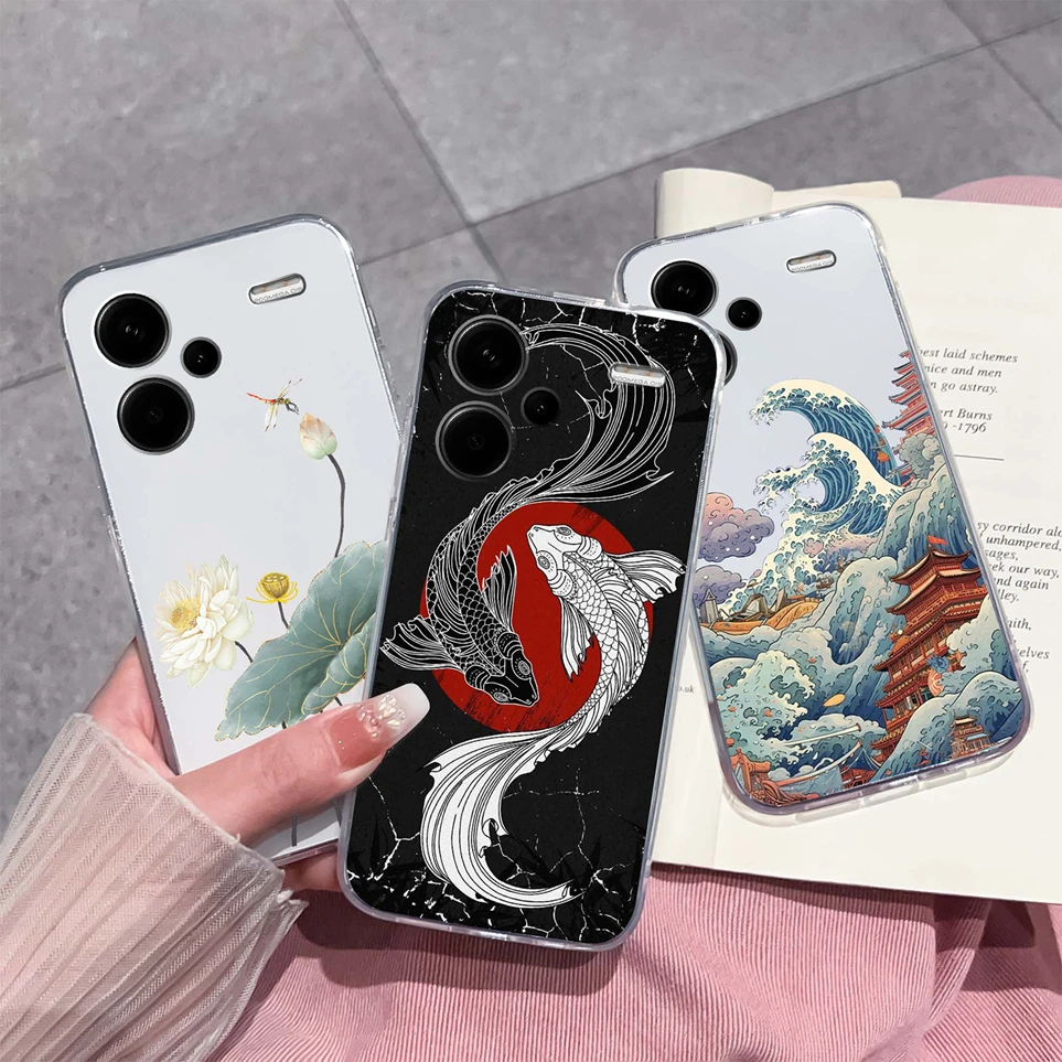 For Xiaomi Redmi Note 13 Pro+ Phone Case Beautiful Panda Clear Silicone Soft TPU Cover For Note13 ProPlus Coques 13Pro+ Funda image 4