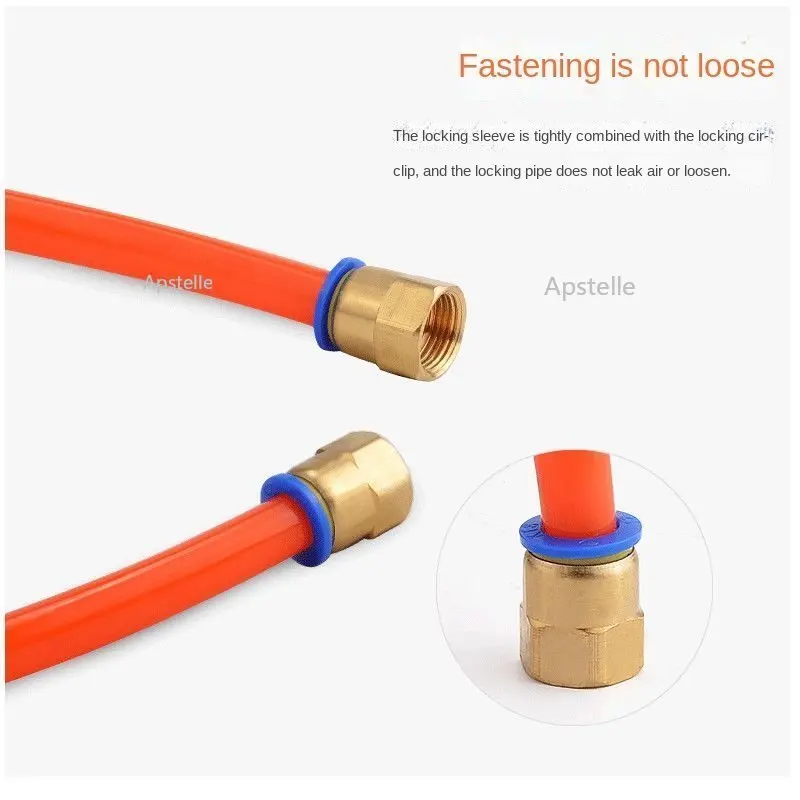Connector 4/6/8/10/12mm Pneumatic Female Thread BSP/NPT Tubing Fitting 1/8 1/4 3/8 1/2 PCF Air Joint Straight Quick Brass Hose