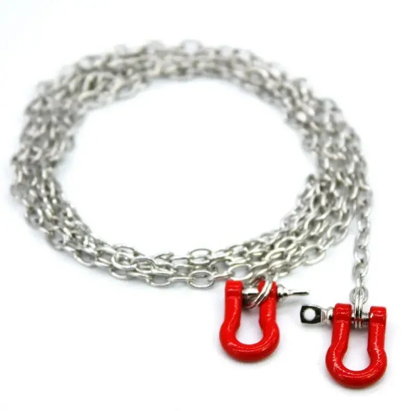 Simulation Long Chain & Tow Shackle RC Car Accessory for Axial SCX10 TAMIYA CC01 RC4WD D90 D110