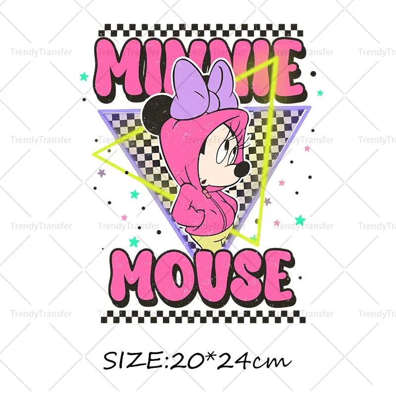 Retro Mickey Minnie Toy Story Ijzer Op Transfers Stickers Voor Kleding Thermische Stickers Diy T-Shirts